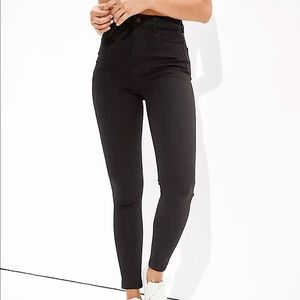 American Eagle Highest Rise Jeggings Super Stretch in Black Size 16